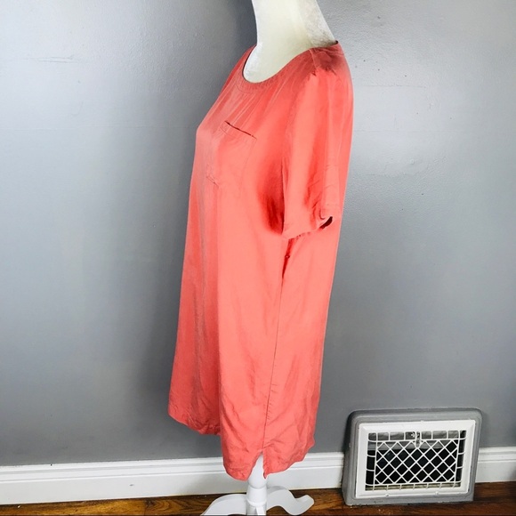 LOFT short sleeve shirt dress coral pink small - Picture 4 of 8